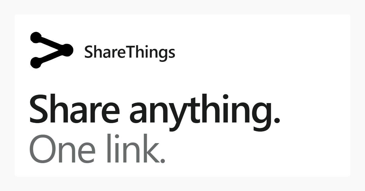 I built a simple way to share files, text, and links with one link